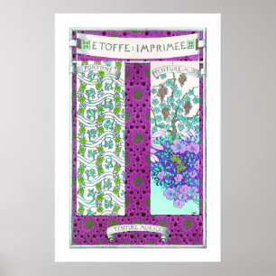 Affiche Art nouveau joseph binet Vigne florale art