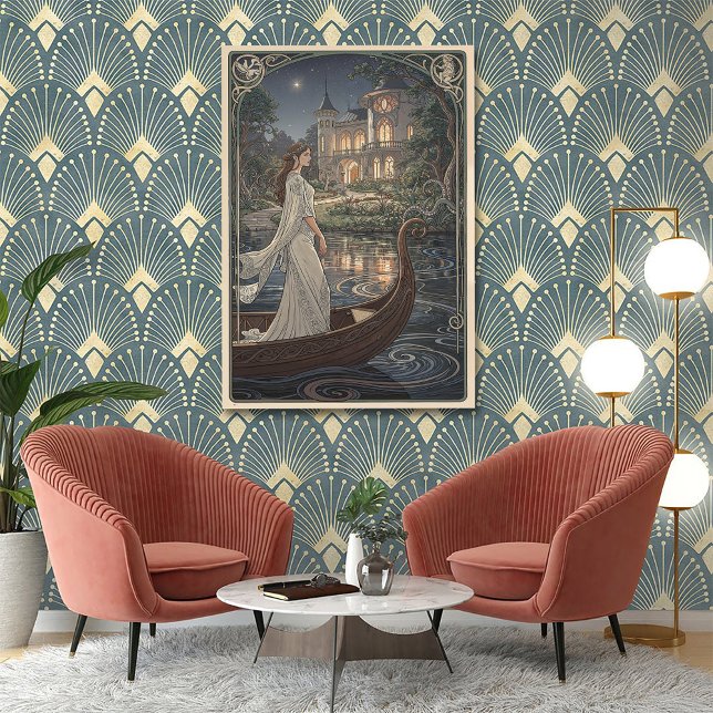 Affiche Art Nouveau Lady of the Lake (Créateur téléchargé)