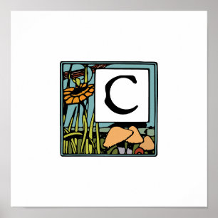 Affiche Art Nouveau Livre d'Histoire Illustration, Lettre