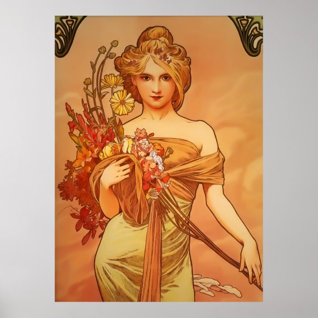 Affiche Art nouveau par Alphonse Mucha (Devant)