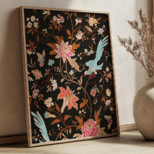 Affiche Art Nouveau textile artistique motif de tissu vint