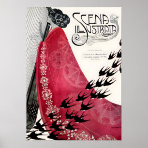 Affiche Art Nouveau - Théâtre - Scène Illustrata et Figar