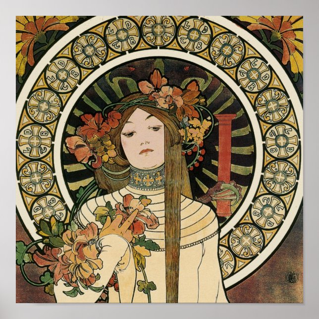 Affiche Art Nouveau Trappistine Mucha Art (Devant)