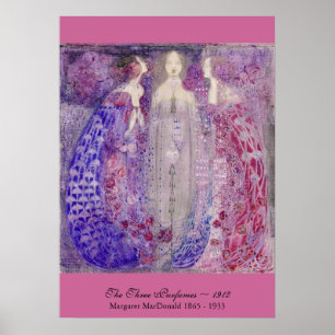 Affiche Art nouveau Trois parfums Margaret MacDonald 1912