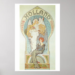Affiche Art Nouveau vintage, Holland Levensverzekering