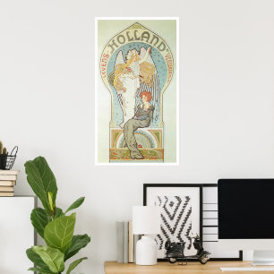 Affiche Art Nouveau vintage, Holland Levensverzekering