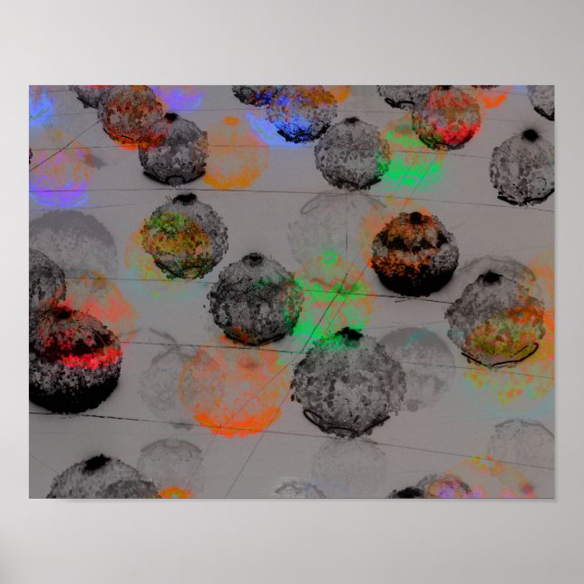 Affiche Art numérique avec contours ronds. (Devant)