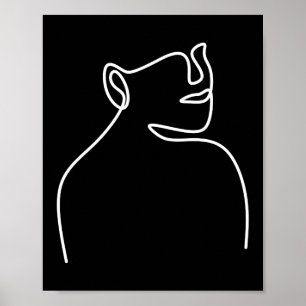 Affiche Art numérique continu d'une ligne