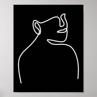 Affiche Art numérique continu d'une ligne