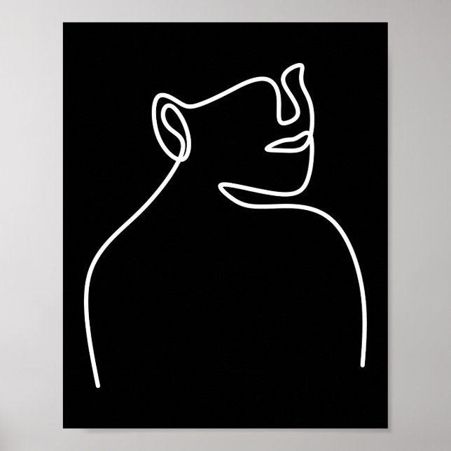 Affiche Art numérique continu d'une ligne (Devant)