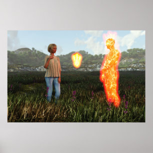 Affiche Art numérique d'amour interdit