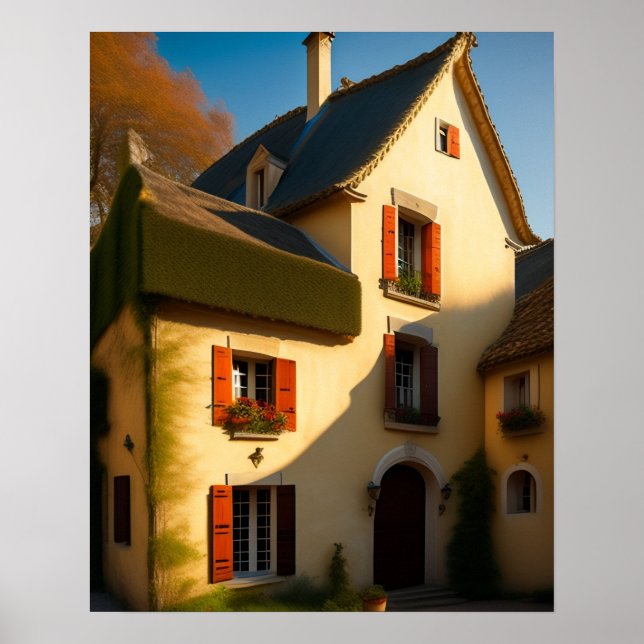 Affiche Art numérique de la maison de campagne française I (Devant)