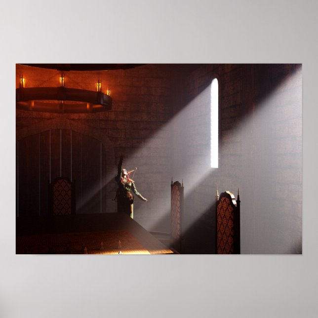 Affiche Art numérique de salle de guerre (Devant)