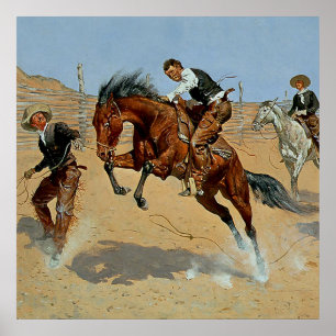 Affiche Art occidental de Frederick Remington « Tournez-le