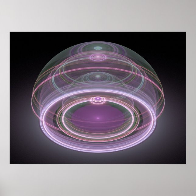 Affiche Art optique 3D Grand Julian Fractal 08 (Devant)