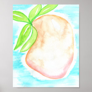 Affiche Art original aquarelle mangue