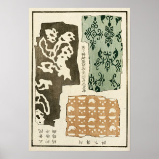 Affiche Art orné de la dynastie Qing chinoise 1871