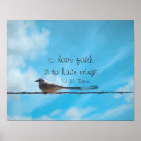 art ornithologique avec une citation inspirante po