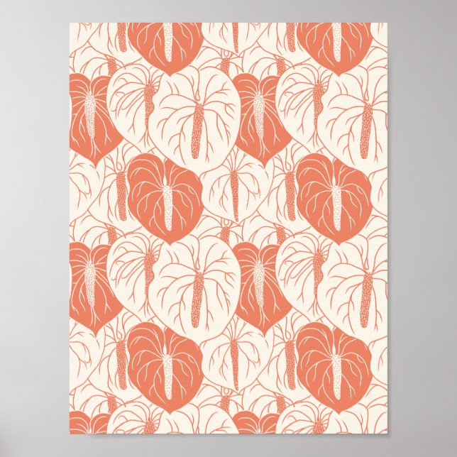 Affiche ART PAPER Téléchargement - Anthurium continu motif (Devant)