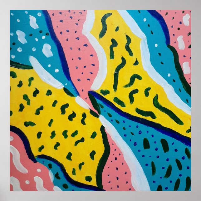 Affiche Art papillon Abstrait (Devant)