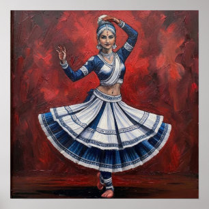 Affiche Art patrimonial de danse classique Kathak Mudra