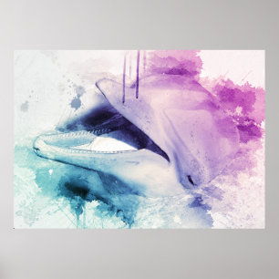 Affiche Art peint de dauphin