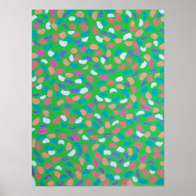 Affiche Art peint Spring Greens (Devant)