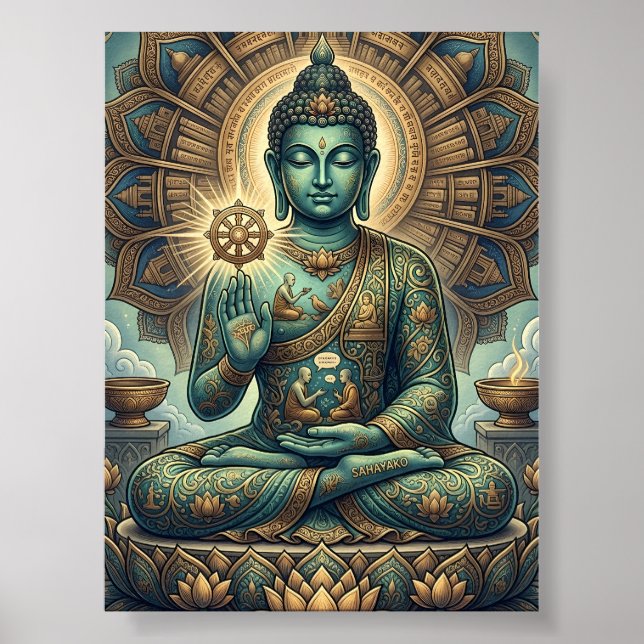 Affiche Art personnalisable de l'ancien Dhamma Sukiti Boud (Devant)