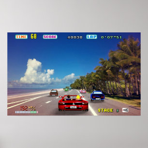 Affiche Art Pixel rétro Outrun