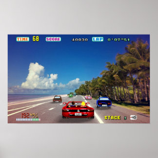Affiche Art Pixel rétro Outrun