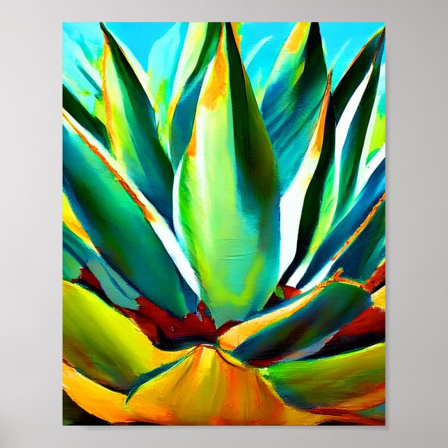 Affiche Art plante Agave (Devant)