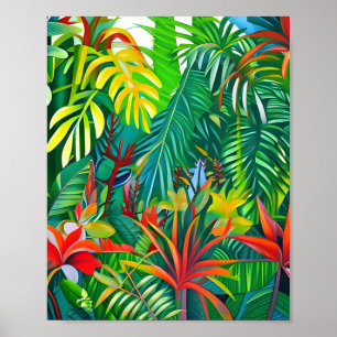 Affiche Art plante tropical