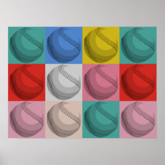 Affiche Art pop baseball