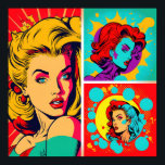 Affiche Art pop coloré Art rétro Femmes Art<br><div class="desc">Art pop coloré Art rétro Femmes Art</div>