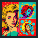 Affiche Art pop coloré Art rétro Femmes Art<br><div class="desc">Art pop coloré Art rétro Femmes Art</div>