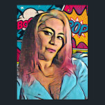 Affiche Art pop rétro automatique<br><div class="desc">auto retrato en maladie pop art</div>
