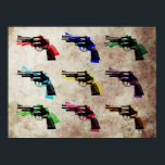 Affiche Art Pop Revolver<br><div class="desc">Magnum .44 Revolvers Pop Art</div>
