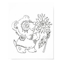 Art populaire hispanique page couleur ours bébé