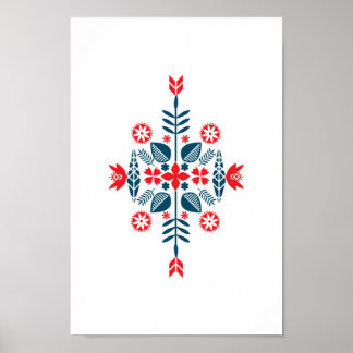 Affiche Art populaire scandinave