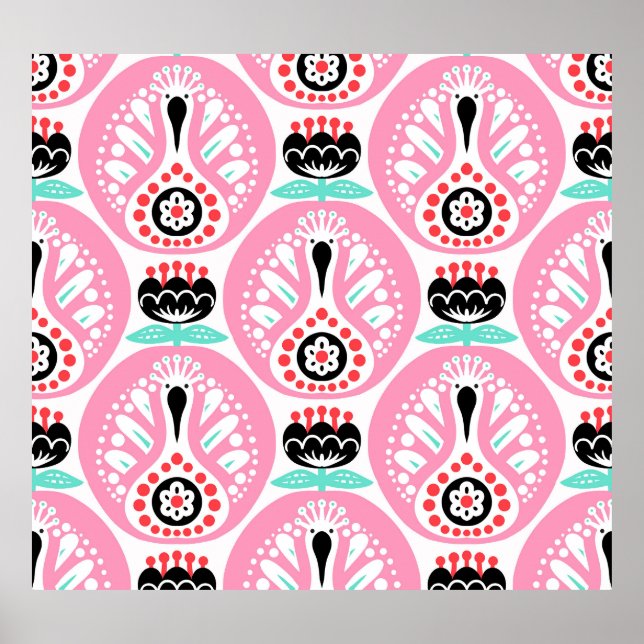 Affiche Art populaire scandinave : Nordic Seamless. (Devant)