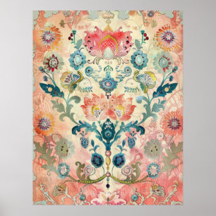 Affiche Art populaire suédois Ethnique scandinave vintage