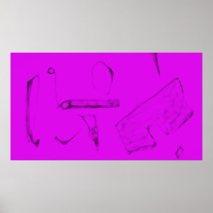 Affiche Art Pot-pourri Abstraction Rose Minimalisme