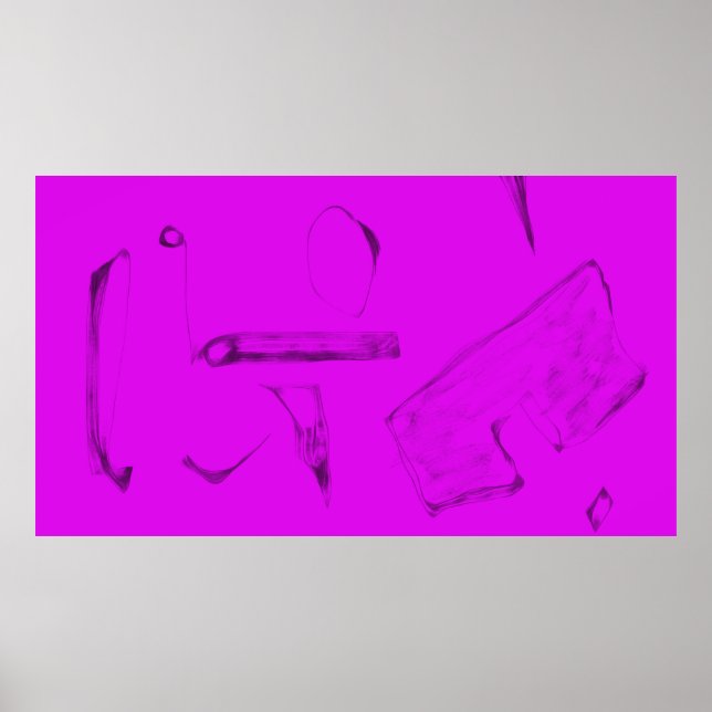 Affiche Art Pot-pourri  Abstraction Rose Minimalisme (Devant)
