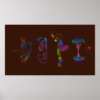 Affiche Art Pot-pourri  Brun foncé Minimaliste Abstrait