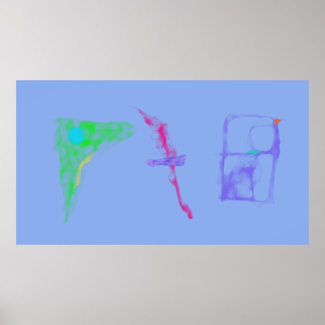 Affiche Art Pot-pourri  Minimaliste Gris (Devant)