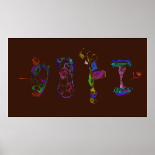 Affiche Art Potpourri  Dark Brown Minimalist Abstract (Devant)