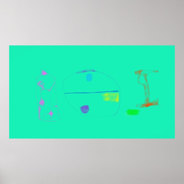 Affiche Art Potpourri  Light Green Minimalist Art (Devant)