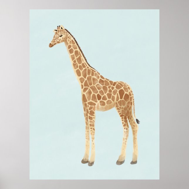 Affiche Art pour la nurserie de girafe (Devant)