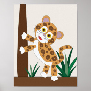 Affiche Art pour la nurserie de jaguar