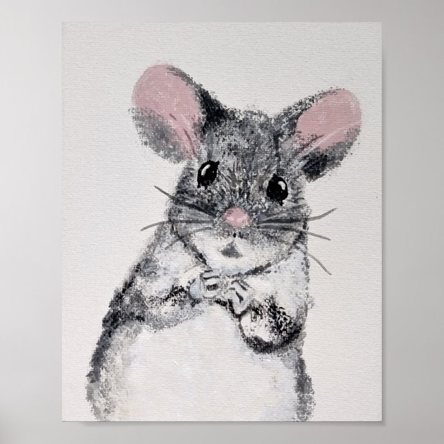 Affiche Art pour la nurserie de souris (Devant)